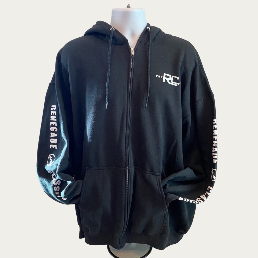 Renegade Classics Electric Arch Zip-up Black Fleece Hoodie - 3XL - NWT